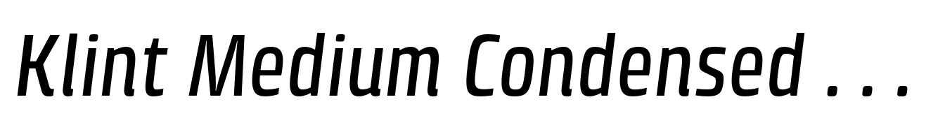 Klint Medium Condensed Italic